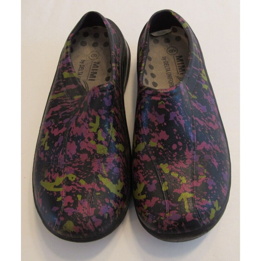 Mimi by Delta Uniform Slip on Clogs Multicolor Size 6